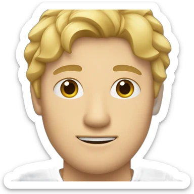 Caucasien man with blond hair sticker