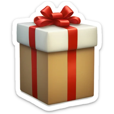 Christmas GIFTBOX with satin bow sticker