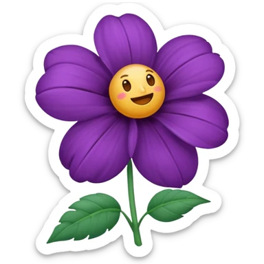 um emoji de cardo a flor sticker
