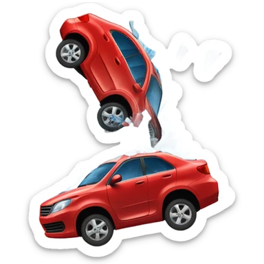 cars bumping sticker