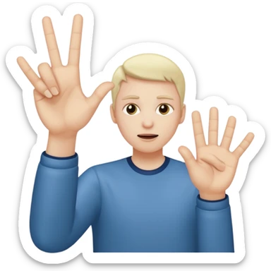 Flipping someone off sticker