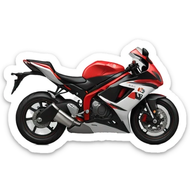a r6 motorcycle with red details in the tokyo  sticker