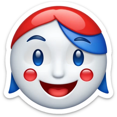 French flag winking emoji sticker
