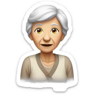 Grandma having backpain sticker