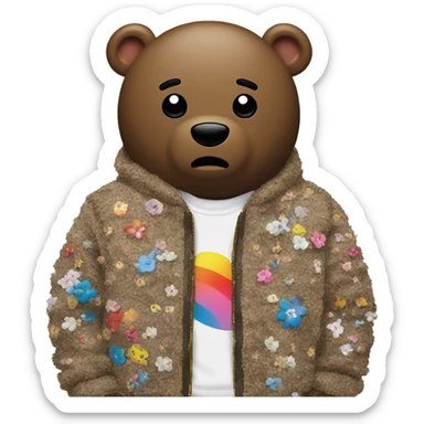 Kanye west Takashi Murakami bear sticker