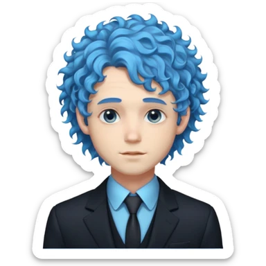 ethereal-pastel-transparent-translucent-gorgeous-spectral-dark-greyish-whitish-gloomy-man-with-blue-curly-hair-with-a-beautiful-black-suit sticker
