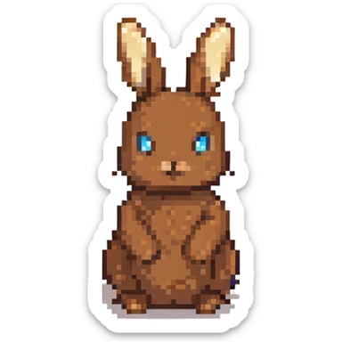 brown bunny sticker
