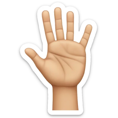 A hand with the thumb and ring finger touching and the following fingers: the index, middle and little finger raised sticker