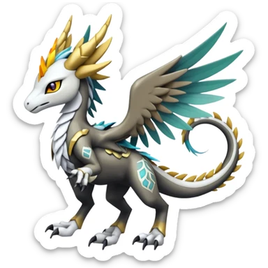 Meloetta-MLP-Wargreymon-Dutch-Angel-Dragon-Silvally-Kyurem-Trico-Pokémon-Digimon-Fakémon-fusion-hybrid-creature sticker