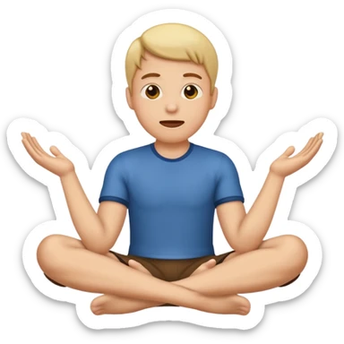 emoji with hands under chin with feet kicking in air sticker