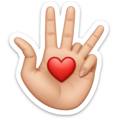 A middle finger inside a heartshaoed hand sign like these combined 🫶🏻🖕🏻 sticker