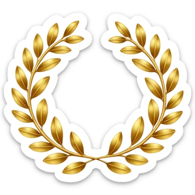 Laurel Wreath golden sticker