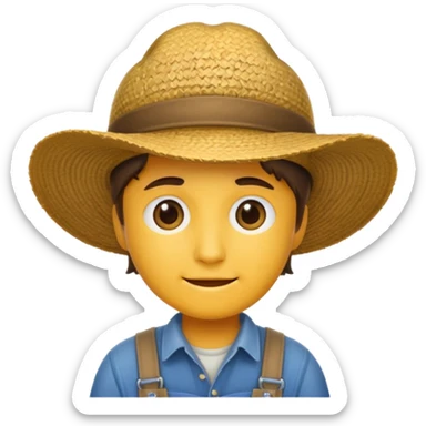 farmer hat sticker
