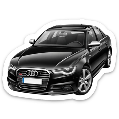 audi a6 black sticker