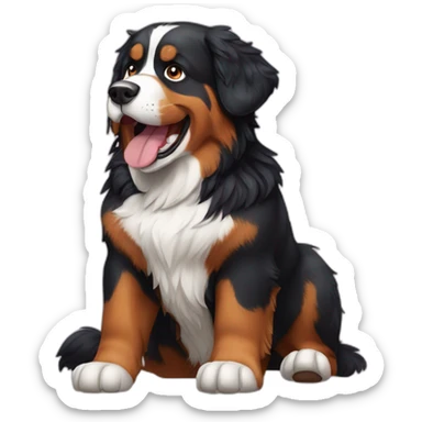 bernese mountain dog barking loud sticker