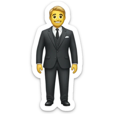 Men in a Tailor made suit sticker