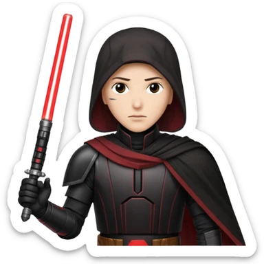 Darth Revan holding red lightsaber sticker