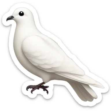 A white dove with an olive branch sticker