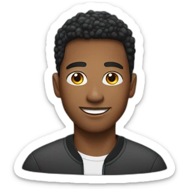 Young Man with air pods sticker