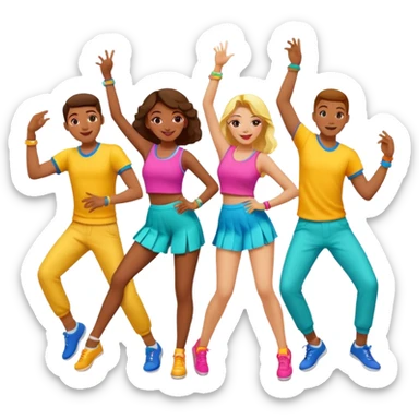 Racaille dansant la trend no batido sticker