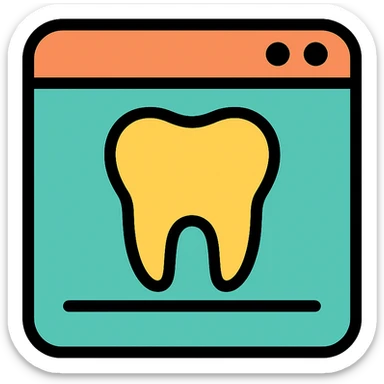 A dental x-ray sticker