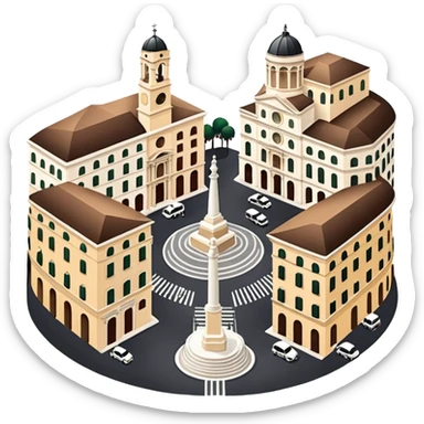 piazza di spagna view from up above
no square style no frame png style 
no squared only building sticker