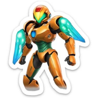 samus in smash bros sticker