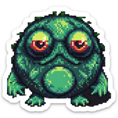 Blob monster with one eye sticker