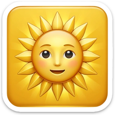 golden sun head sticker