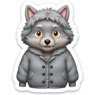 The big bad wolf put on Grandma's clothes. sticker