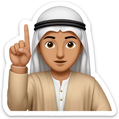 flipping off someone arab style with middle finger coming in instead of up sticker