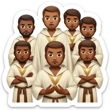 10 brothers in bible story with jealous angry faces sticker