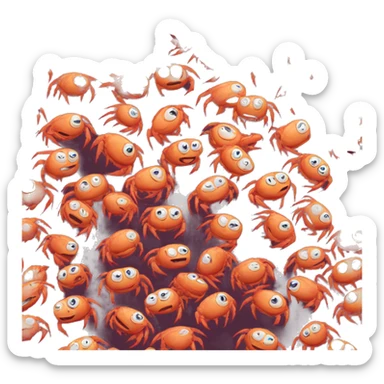 Crab rave sticker