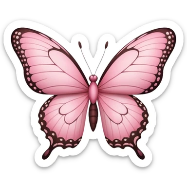 pink butterfly with open wings sticker