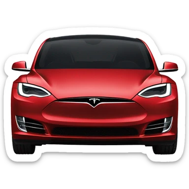 Red tesla sticker
