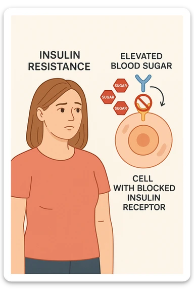 donna con insulino resistenza sticker