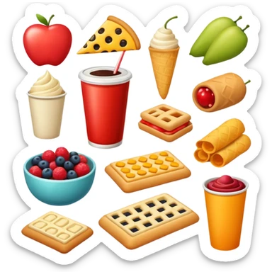variety of snack foods sticker