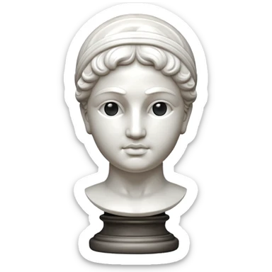Greek hyper-realistic white precious marble statue  sticker
