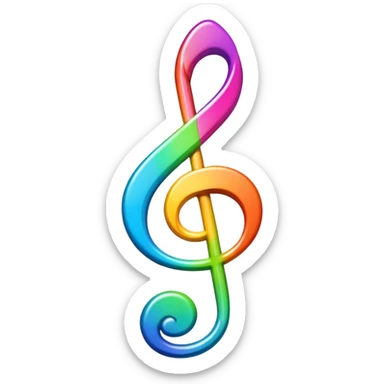 signos de musica de colores sticker