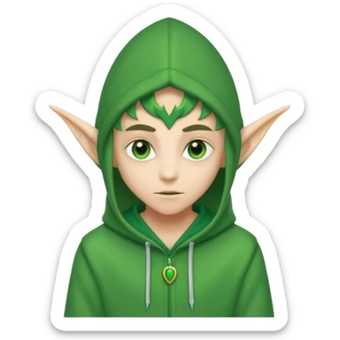 Aliens Green, hoodie, elf ears sticker