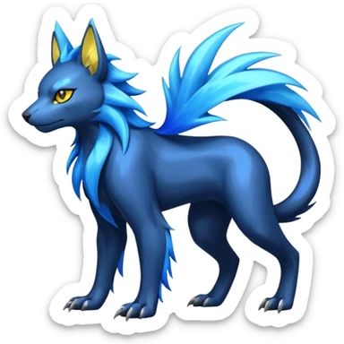 PalkiaZeraora-Manectric-Luxray-Fakémon-fusion-animal-creature, full body  sticker