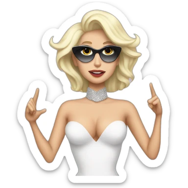 LadyGaga point to you sticker