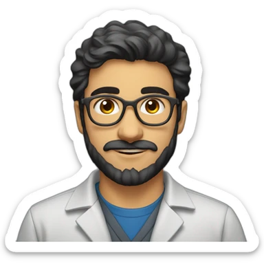 28 year old iranian physics phd student at university of pittsburgh with beard sticker