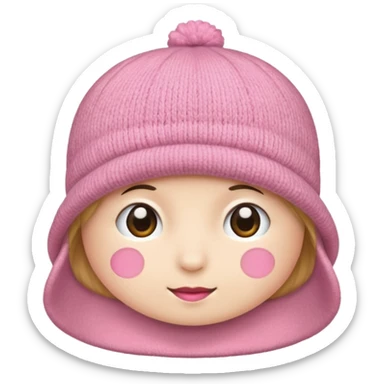 a pink hat sticker