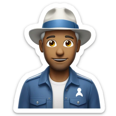 UM homem branco USANDO BONÉ azul escrito: 'Central Placas CG' FAZENDO SINAL DE POSITIVOs sticker