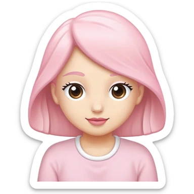 Pembe ve beyaz kalp karışımı sticker