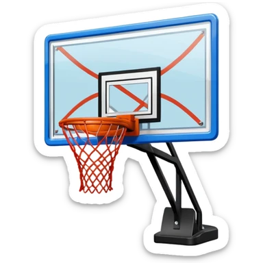 Basketball backboard sticker