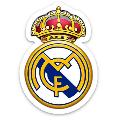 Real Madrid logo football club sticker