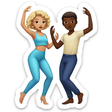 two people dancing sticker