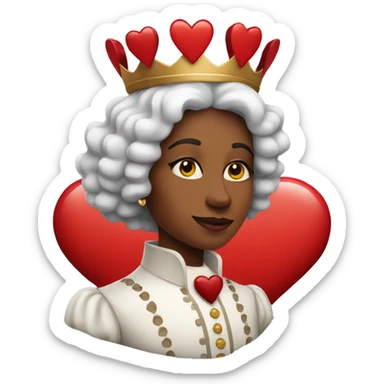 coloured queen of hearts emoji sticker